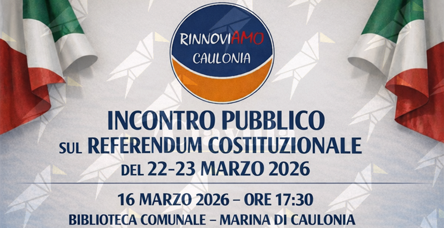 A Caulonia un incontro pubblico dedicato al prossimo referendum