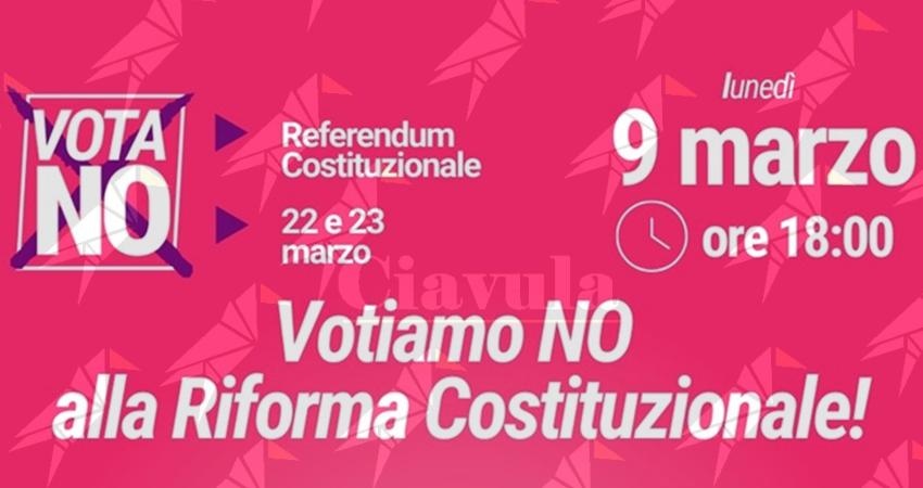 A Caulonia incontro pubblico per sostenere il NO al referendum A Caulonia incontro pubblico per sostenere il NO al referendum