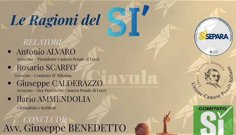 A Caulonia un incontro pubblico sulle ragioni del SI al prossimo Referendum