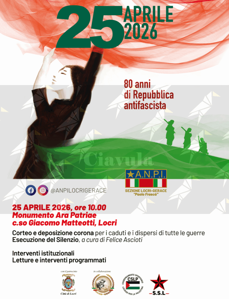 25 Aprile a Locri, corteo e celebrazioni dell'ANPI per la Liberazione e ...