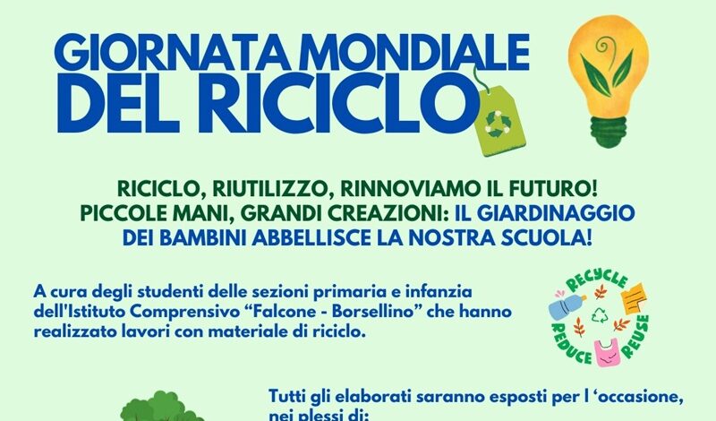 Il Comune di Caulonia celebra la Giornata Mondiale del Riciclo rinviata per il maltempo a Marzo