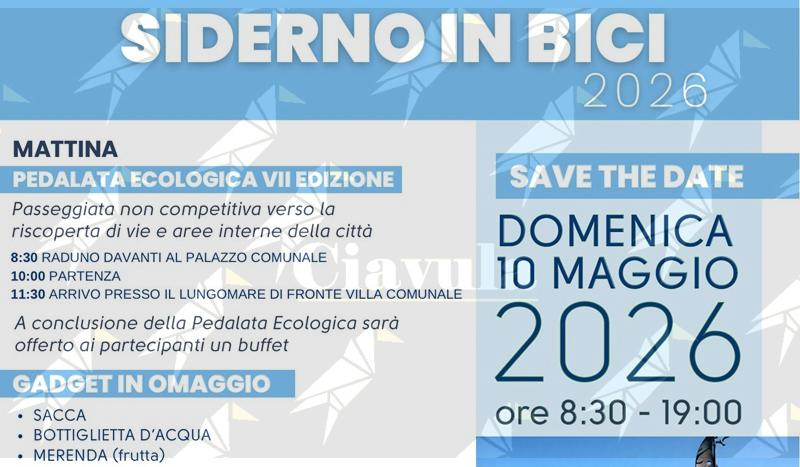 Torna l’appuntamento “Siderno in Bici” per sensibilizzare su tematiche ecologiche e uso della mobilità sostenibile Torna l’appuntamento “Siderno in Bici” per sensibilizzare su tematiche ecologiche e uso della mobilità sostenibile