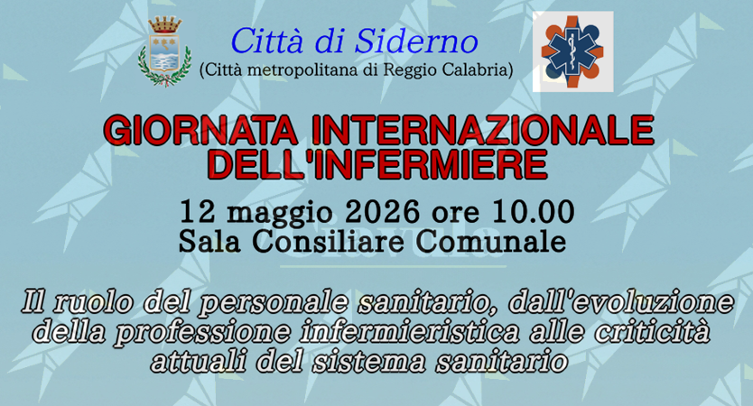 Domani a Siderno un convegno per celebrare la “Giornata Internazionale dell’Infermiere”