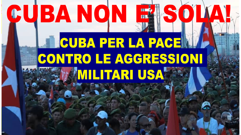 Mobilitazione a Catanzaro a sostegno di Cuba contro le minacce di aggressione militare USA Mobilitazione a Catanzaro a sostegno di Cuba contro le minacce di aggressione militare USA