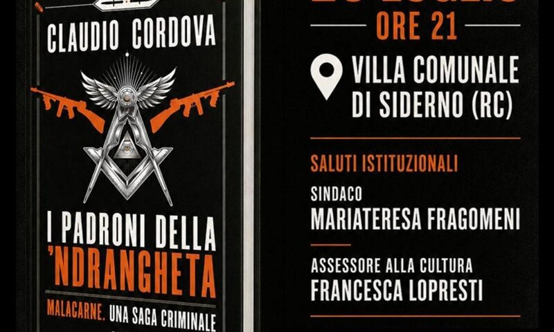 A Siderno la presentazione del romanzo “I padroni della ‘ndrangheta” di Claudio Cordova A Siderno la presentazione del romanzo “I padroni della ‘ndrangheta” di Claudio Cordova