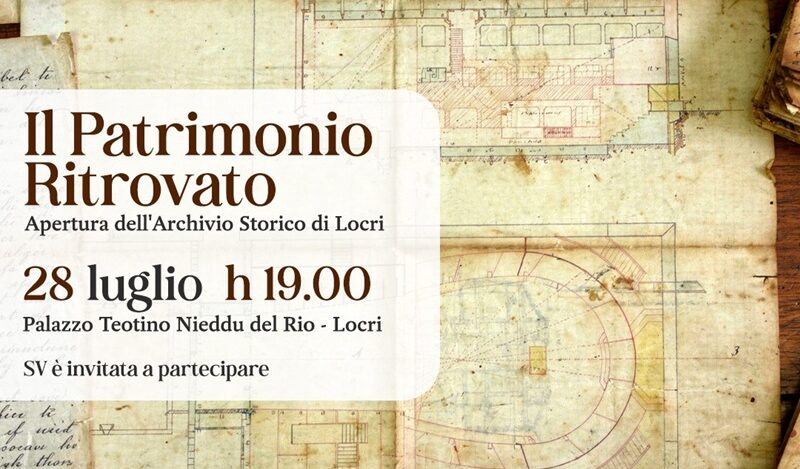 Martedì l’inaugurazione della Sala dell’Archivio Storico del Comune di Locri Martedì l’inaugurazione della Sala dell’Archivio Storico del Comune di Locri