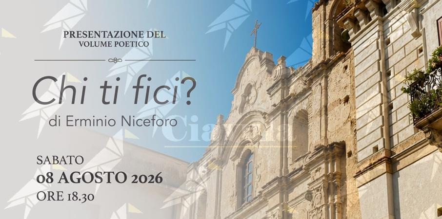 A Caulonia la presentazione del volume poetico “Chi ti fici?” di Erminio Niceforo