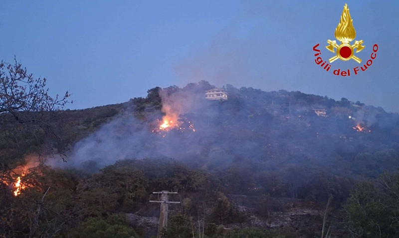 Interrotta la circolazione dei treni a causa di un vasto incendio nel Vibonese Interrotta la circolazione dei treni a causa di un vasto incendio nel Vibonese