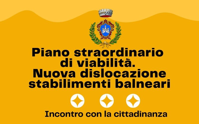 Piano straordinario di viabilità e nuova dislocazione degli stabilimenti balneari: se ne discute lunedì a Caulonia Piano straordinario di viabilità e nuova dislocazione degli stabilimenti balneari: se ne discute lunedì a Caulonia