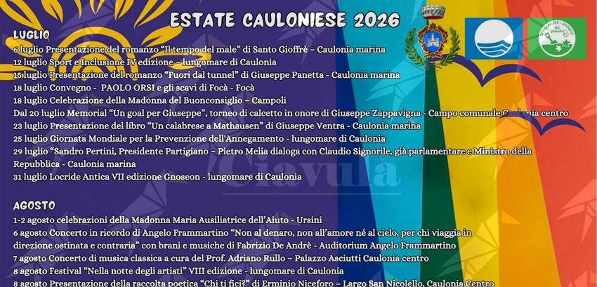 Pubblicato il calendario degli eventi estivi del Comune di Caulonia