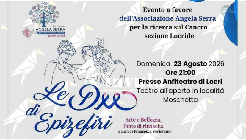 A Siderno la IV edizione dell’evento benefico “Le Dee di Epizefiri-Arte e Bellezza, fonte di rinascita” organizzato dall’Associazione Angela Serra A Siderno la IV edizione dell’evento benefico “Le Dee di Epizefiri-Arte e Bellezza, fonte di rinascita” organizzato dall’Associazione Angela Serra