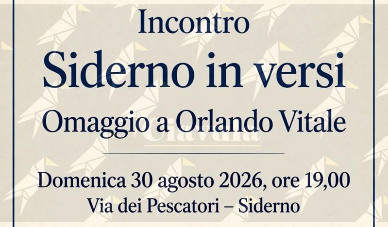 Incontro a Siderno per ricordare il poeta del Rione Sbarre, OrlandoVitale