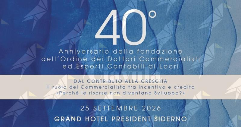 I Commercialisti di Locri celebrano 40 anni: a Siderno confronto su incentivi, credito esviluppo della Calabria