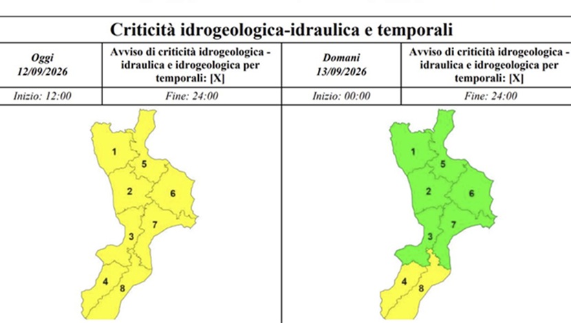 Meteo in miglioramento in Calabria, ma resta l’allerta gialla nel Reggino Meteo in miglioramento in Calabria, ma resta l’allerta gialla nel Reggino