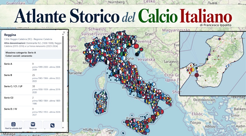 Dalla Reggina al Locri, dalla Gioiese all’HinterReggio: il calcio reggino rivive nell’Atlante Storico del Calcio Italiano Dalla Reggina al Locri, dalla Gioiese all’HinterReggio: il calcio reggino rivive nell’Atlante Storico del Calcio Italiano