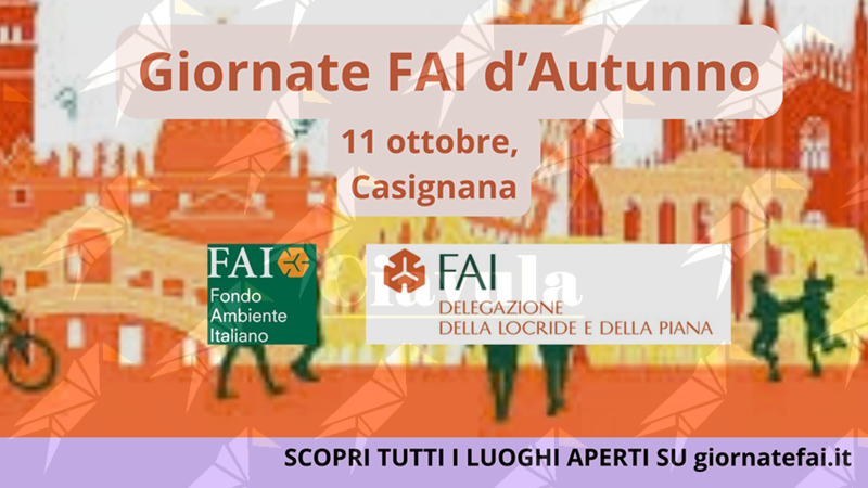 Giornate FAI d’autunno, a Casignana un itinerario alla scoperta di paesaggio, arte e tradizioni Giornate FAI d’autunno, a Casignana un itinerario alla scoperta di paesaggio, arte e tradizioni